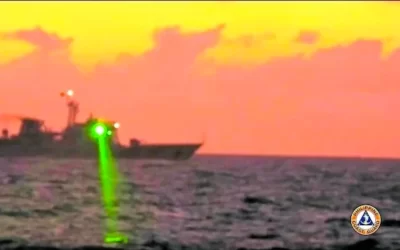 China harasses Philippine Coast Guard vessel with laser