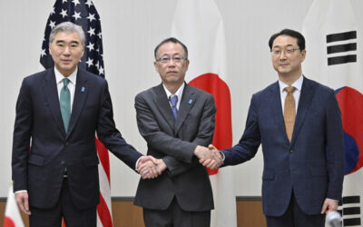 Japanese, U.S. and S Korean officials condemn North’s weapons plans but urge dialogue