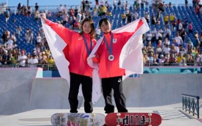 Yoshizawa, Akama win gold, silver in street skateboarding at Paris Games