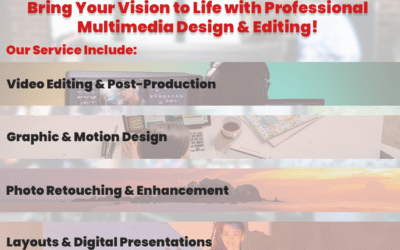 Bring Your Vision to Life with Professional Multimedia Design &  Editing!